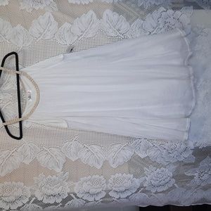 White with Gold Strap Scoop Neck Summer Dress India Style